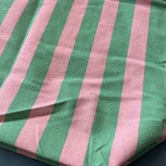 Sezane Bonjour New York Recycled Cotton Tote in Pink/Green - Picture 5 of 6